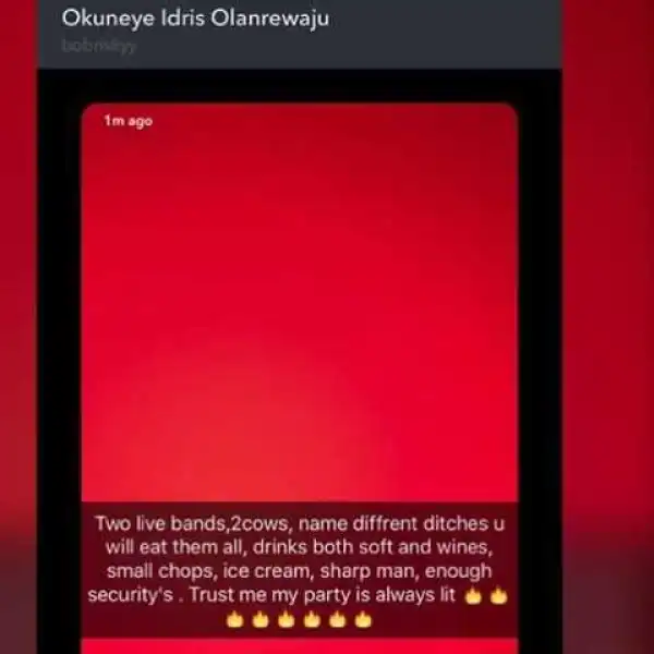 Bobrisky declares unending enjoyment for guests at his housewarming party